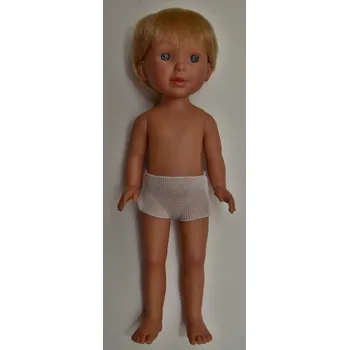 Panenka Realistická panenka chlapeček Paul bez oblečení od firmy Vestida de Azul (Španělská panenka - 33 cm - blonďaté vlasy)