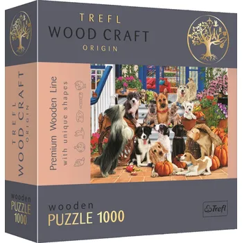 Puzzle Trefl Wood Craft Origin Psí přátelství 1000 dílků