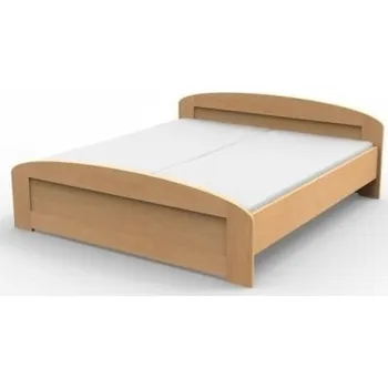 Postel TEXPOL PETRA - masivní dubová postel s oblým čelem u nohou 90 x 200 cm, dub masiv