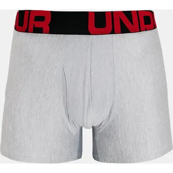 Pánské spodní prádlo Pánské boxerky Under Armour Tech 3in 2 Pack-GRY (2 kusy) - šedé Velikost: M