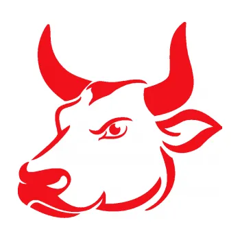 Samolepící dekorace SAMOLEPKA Býk 009 levá (10 - červená) NA AUTO, NÁLEPKA, FÓLIE, POLEP, TUNING, VLASTNÍ TEXT, TISK, AUTOSAMOLEPKY.cz, POLEPY, OBRÁZEK, LOGO, SAMOLEPKY