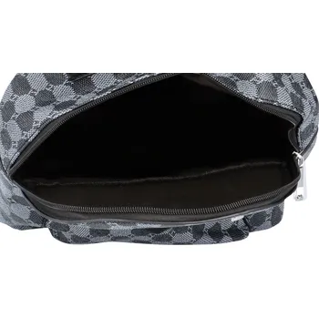 Městský batoh Módní dámský koženkový batůžek Marceli, černá vzor