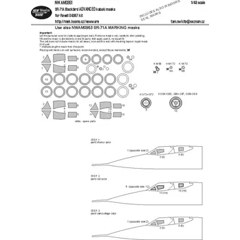 Plastikový model New Ware 1/48 Mask SR-71A Blackbird ADVANCED (REV)