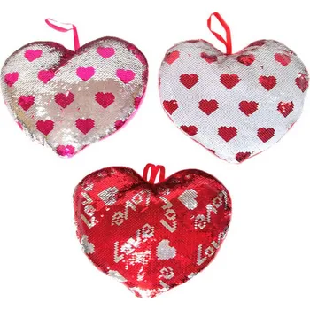 plyšák PLYŠ Srdce 30cm s flitry 3 druhy *PLYŠOVÉ HRAČKY*