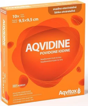 Krytí na ránu Meghdoot Pharma Aqvidine Povidone Iodine 9,5 x 9,5 cm 10 ks