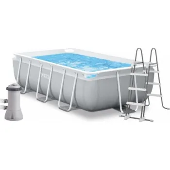 Bazén Intex Prism Frame Rectangular Pools 300 x 175 x 80 cm 26784 + kartušová filtrace, schůdky