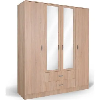 Šatní skříň Skříň šatní se zrcadlem dub bardolíno IVA 4K2FO