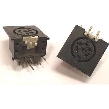 Elektrická zásuvka DIN 6 zásuvka do DPS plast