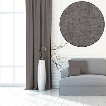 Dekorační látka Blackout West - šedohnědá obšití okrajů 140