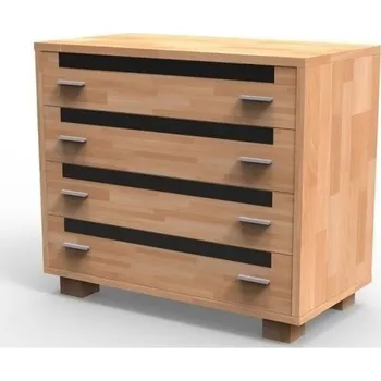 Komoda TEXPOL KOMODA S4Z - z bukového masivu, buk masiv