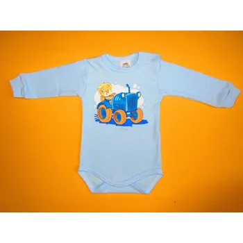 Kojenecké oblečení Arex, ČR Body dlouhý rukáv jednobarevné s obrázkem Barva: světlemodrá, Velikost: 62