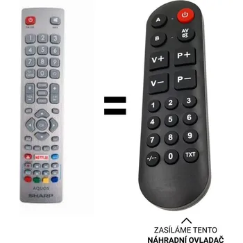Sharp 32BB3E, 32BC3E náhradní dálkový ovladač pro seniory