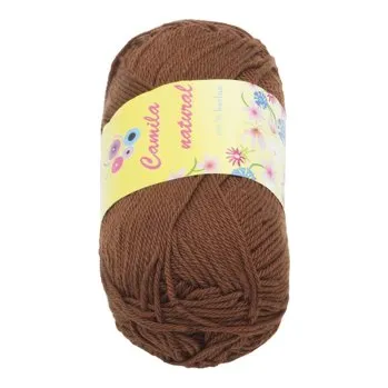 Příze Příze CAMILA natural 50g / 125 m tmavě hnědá