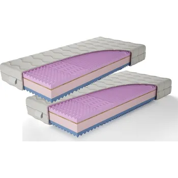 Matrace TEXPOL BRIA - tvrdší partnerská matrace s kokosovou deskou v akci 1+1 2 ks 90 x 200, snímatelný potah