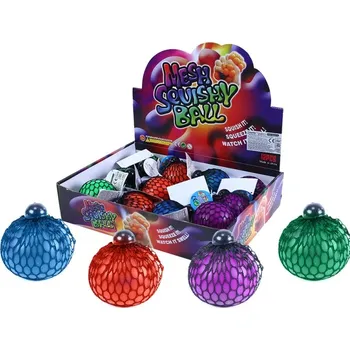 Žertovný předmět Míček mačkací měnící barvu 7cm