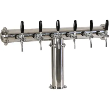 Příslušenství pro výčepní zařízení Varia-Plus Výčepní stojan T6 nerez komplet kohouty pákové medailony LED čelní přímé dochlazení kohoutů