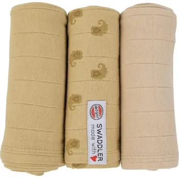 látková plena LODGER Swaddler látková plenka Flame Tribe 3balení 70 x 70 cm Sand