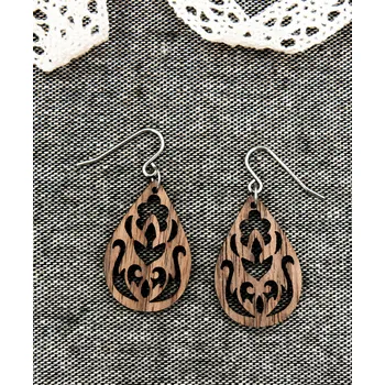 Náušnice art-wood.cz Dřevěné náušnice - Folklór