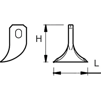 Pracovní nůž Nůž mulčovací 79x70 mm