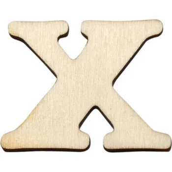 Dřevěná písmena Písmeno: X 4,5x4cm