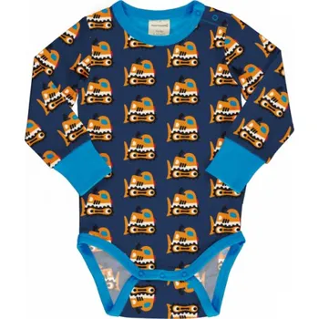 Kojenecký body Dětské body s dlouhým rukávem Buldozer Maxomorra Velikost: 62/68