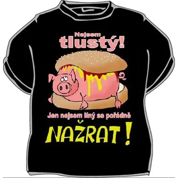 Žertovný předmět Tričko - Nejsem tlustý Velikost: L