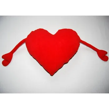 Žertovný předmět Polštář srdce s ručičkama - 40x35cm - 95cm