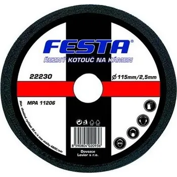 Řezný kotouč Řezný kotouč na kámen 230x2,5x22,2 FESTA (řezný kotouč na kámen)