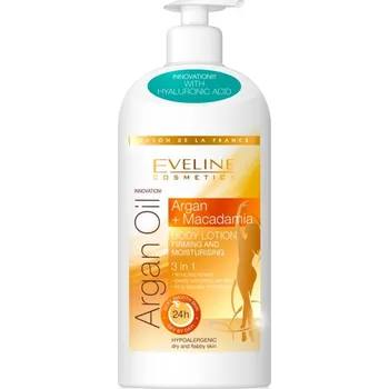 Tělový krém Eveline Cosmetics Argan Oil hydratační a zpevňující tělové mléko 350 ml