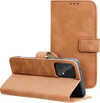 Pouzdro na mobilní telefon Forcell TENDER Book Case pro Samsung Galaxy A52 5G/A52 LTE ( 4G )/A52s 5G hnědé