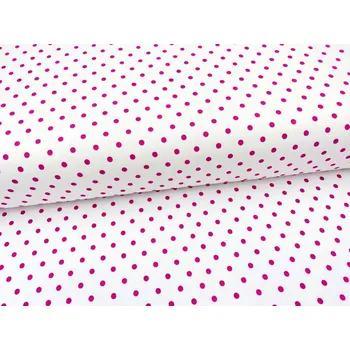 Mirtex Plátno DOMESTIK 145/21485-5 Puntíky Purpurové 5mm šíře 150cm Velkoobchod Ceník: VELKOOBCHOD: po celých rolích, bez odvíjení