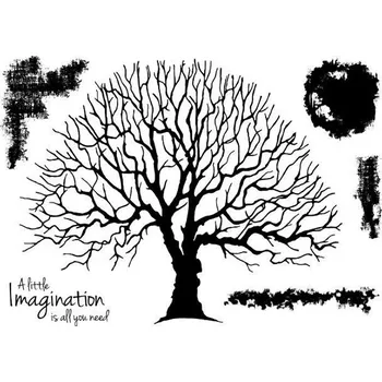 Dětské razítko Woodware Strom a skvrny - silikonová gelová razítka (6ks)