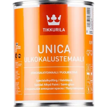 Lak na dřevo Tikkurila UNICA ENAMEL (ULKOKALUSTEMAALI) 2,7L pololesk - semi gloss vzornik facade: 4852 VC + dárek k objednávce nad 1000Kč
