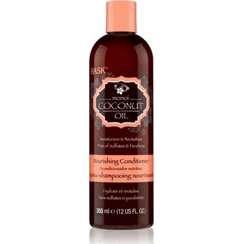 HASK Monoi Coconut Oil vyživující kondicionér pro lesk a hebkost vlasů 355 ml
