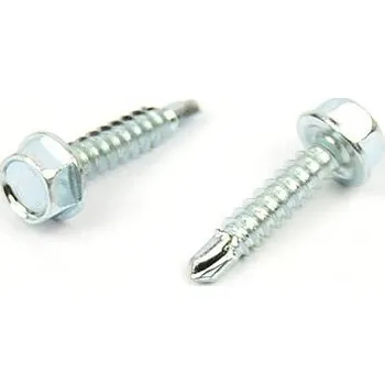 Šroub Samovrtný šroub do plechu 4,2x22 mm DIN 7504 K šestihranná hlava, zinek bílý (Samovrtný šroub do plechu se šestihrannou hlavou - TEX)