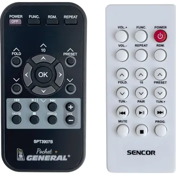 Dálkový ovladač SENCOR SPT3907B - dálkový ovladač duplikát