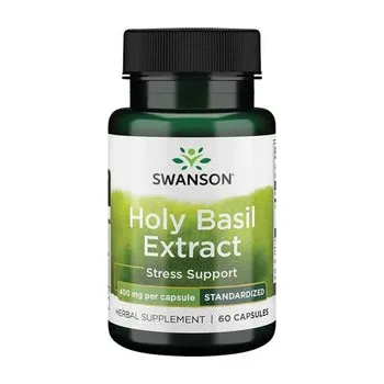 Swanson Holy Basil Extract Doplněk stravy s bazalkou posvátnou 60 ks, kapsle, 400 mg