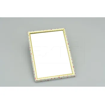 Kosmetické zrcátko Euro Habitat Zrcátko na pověšení na zeď (15x11cm) - Bílý rámeček s hvězdama