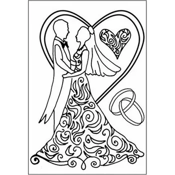 Dětské razítko EFCO Novomanželé - silikonová gelová razítka (2ks)