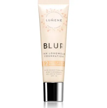Přípravek na tvář Lumene Blur 16h Longwear dlouhotrvající make-up SPF 15 odstín 2 Soft Honey (Cool) 30 ml