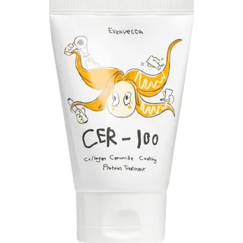 Vlasová regenerace Elizavecca Cer-100 Collagen Ceramide Coating Protein Treatment kolagenová maska pro lesk a hebkost vlasů 100 ml