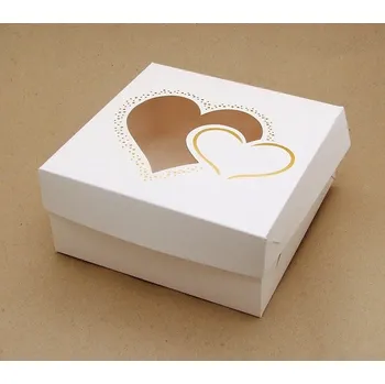 Bonbon Krabička 181808 nepromastitelná s oknem a zlatou ražbou - POSLED