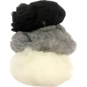 EFCO Vlna přírodní bílo černá 50g