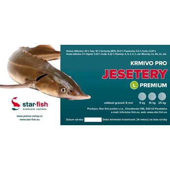 Krmivo pro rybičky Krmivo pro jesetery Premium L 6 mm, 5 kg