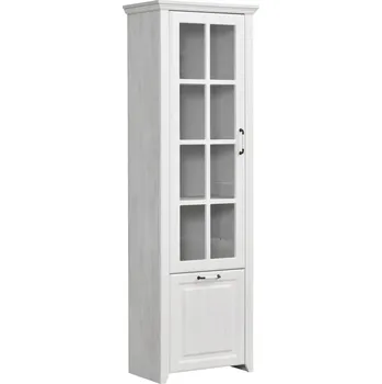 Knihovna Rustic Vitrína vysoká rustic bílá