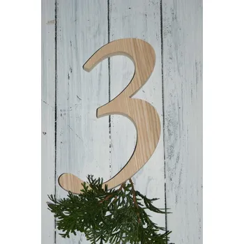 Domovní cedule Dřevěné domovní číslo "3"