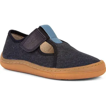 Dívčí obuv Barefoot přezůvky - plátěnky dark blue (CANVAS T-BAR), Froddo Velikost: 29
