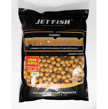 Boilies JetFish JET FISH Premium clasicc boilie 5kg - 24mm : CREAM / SCOPEX