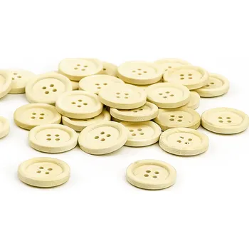 Knoflík přízdoba dřevo 21ks/3cm natural