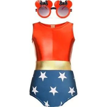Dívčí plavky Čína Jednodílné plavky "Wonder Woman" + sluneční brýle Velikost: 120/4-5T